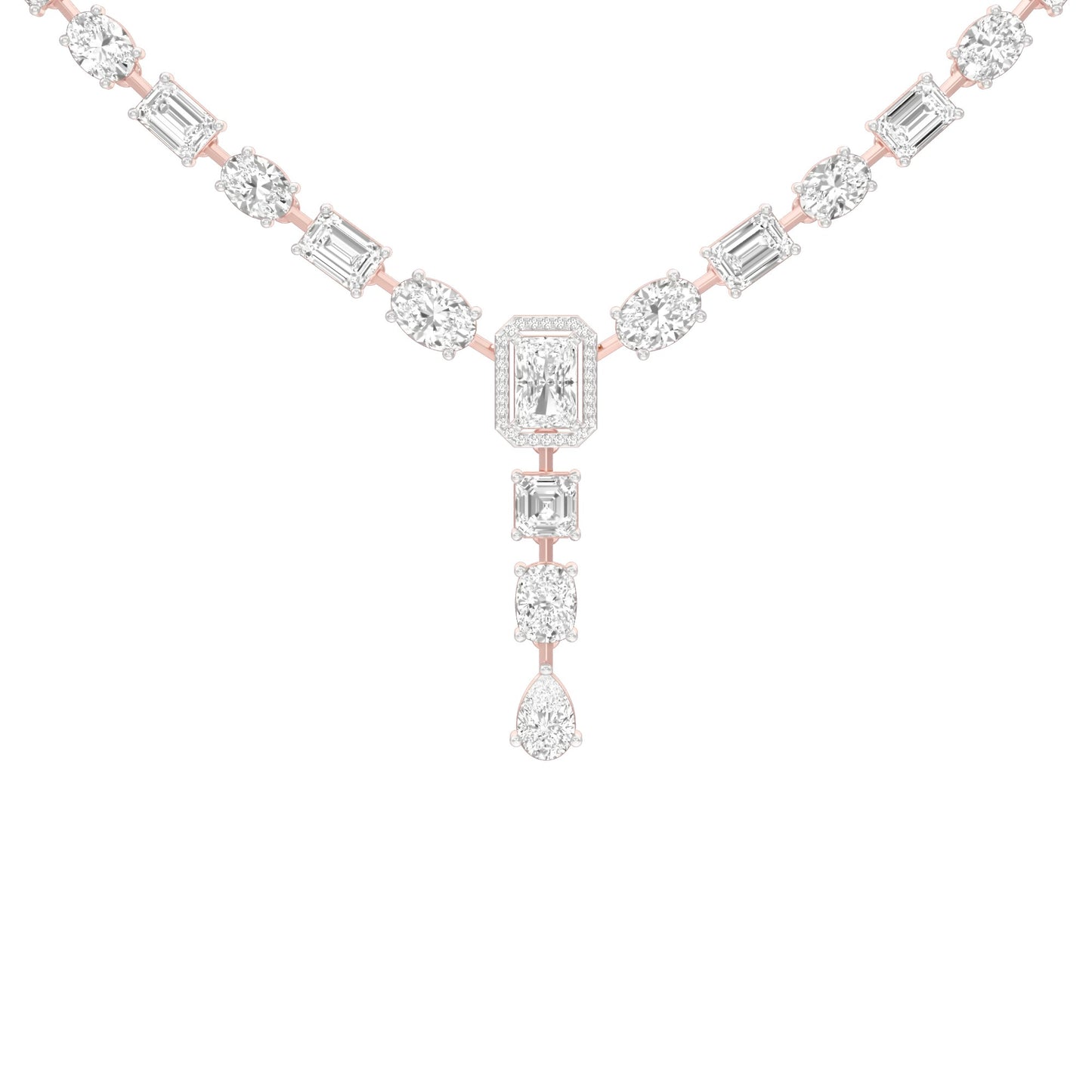 Luxe Epilogue Y Diamond Necklace 18 KT / Rose Gold