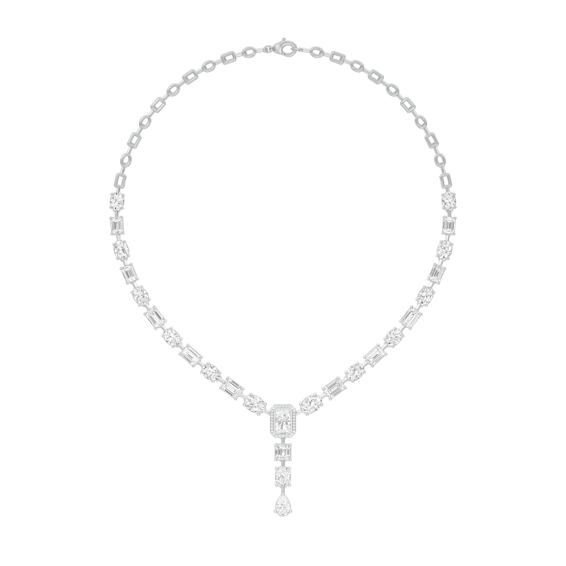 Luxe Epilogue Y Diamond Necklace 18 KT / White Gold