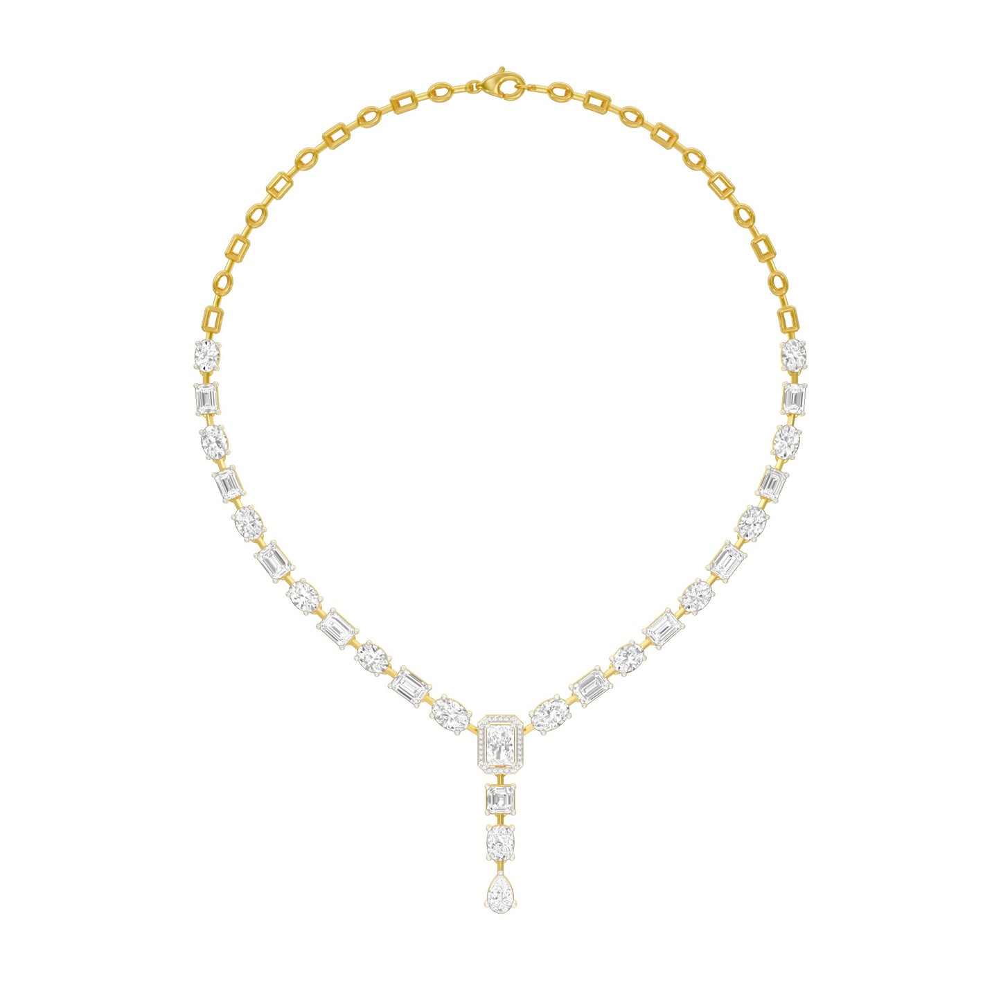 Luxe Epilogue Y Diamond Necklace 18 KT / Yellow Gold