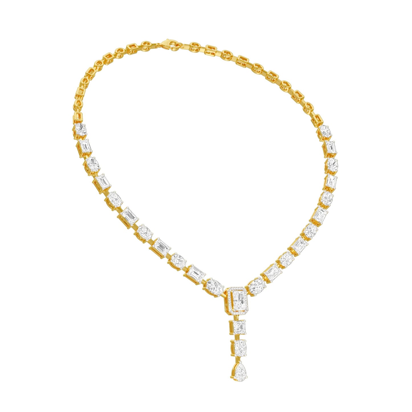 Luxe Epilogue Y Diamond Necklace 18 KT / Yellow Gold