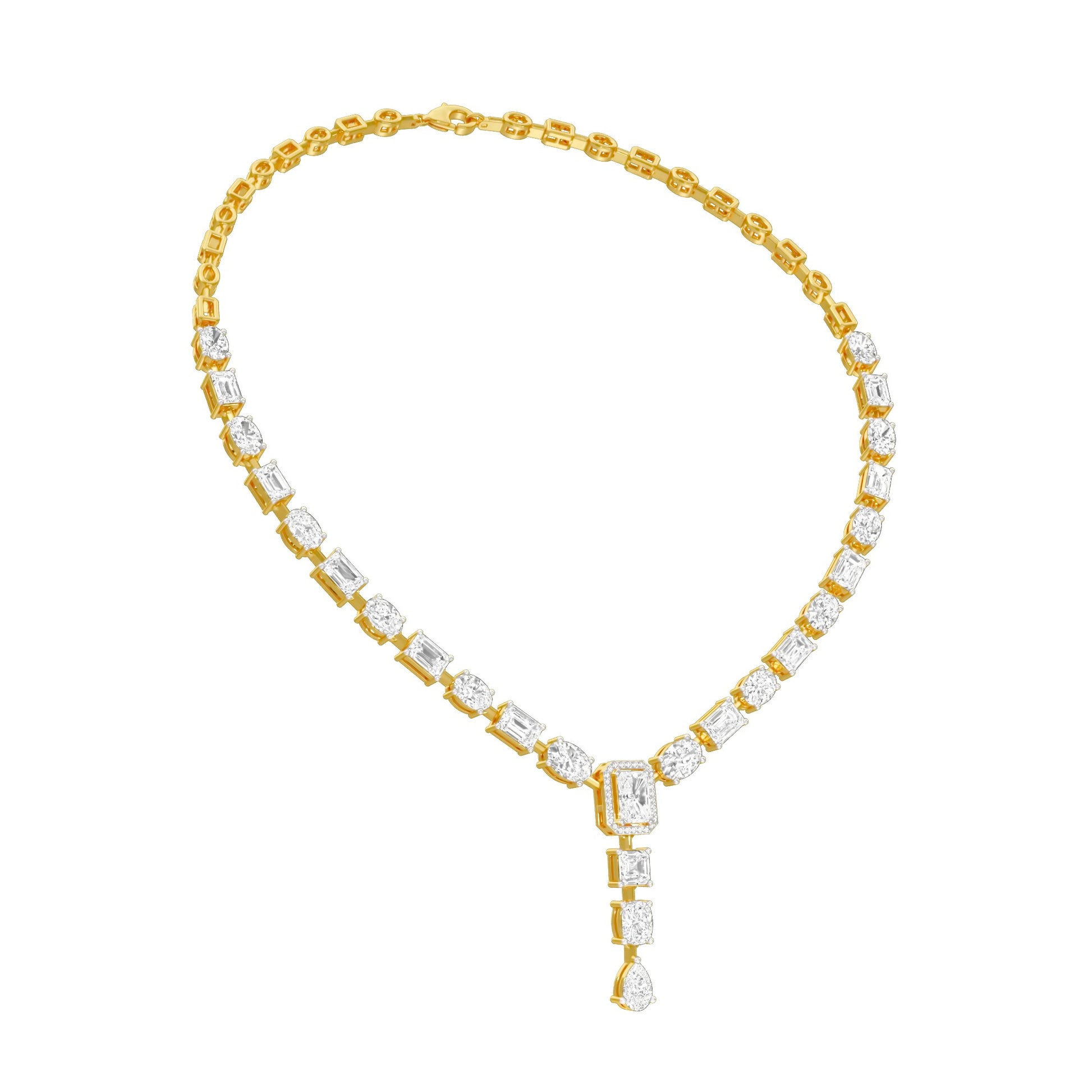 Luxe Epilogue Y Diamond Necklace 18 KT / Yellow Gold