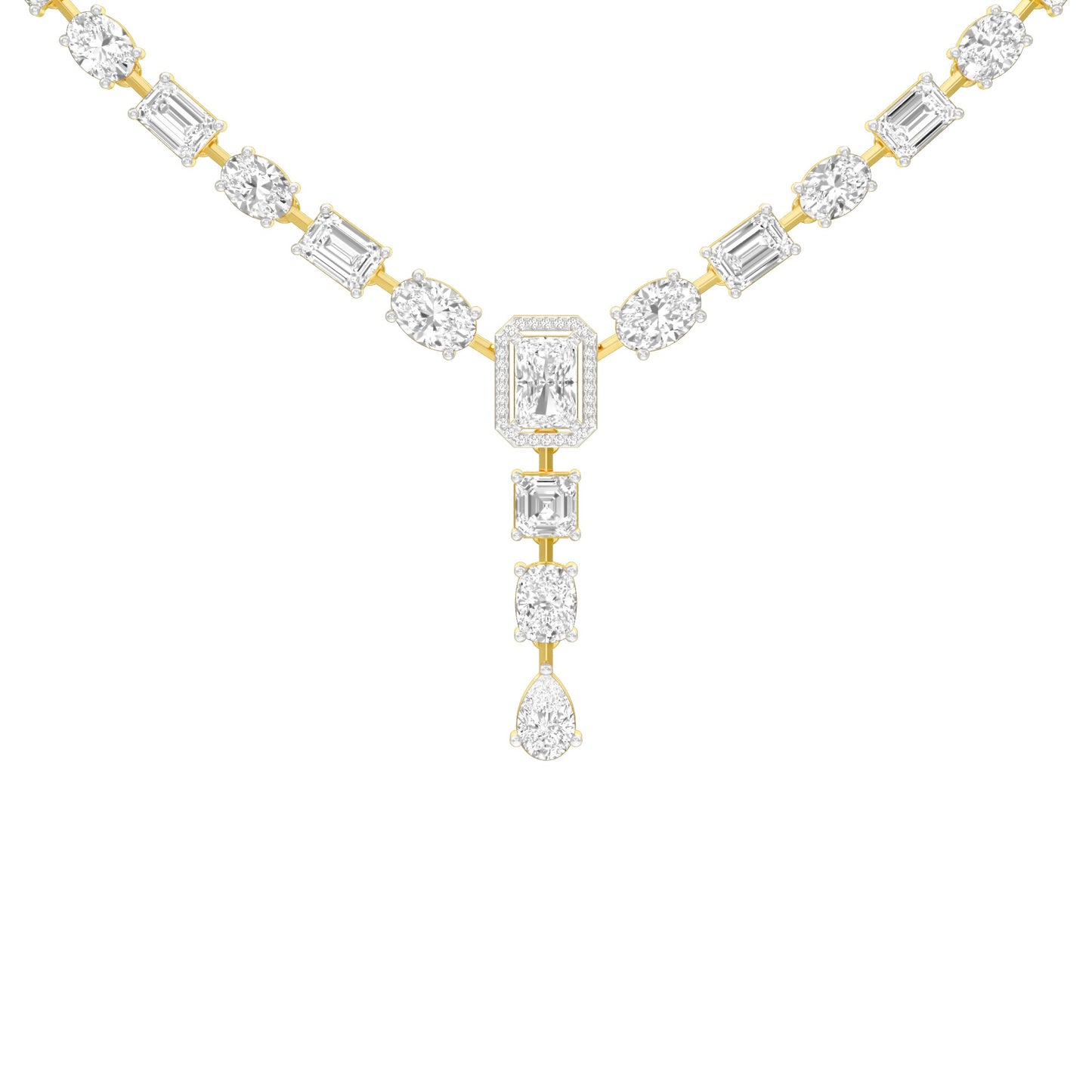 Luxe Epilogue Y Diamond Necklace 18 KT / Yellow Gold
