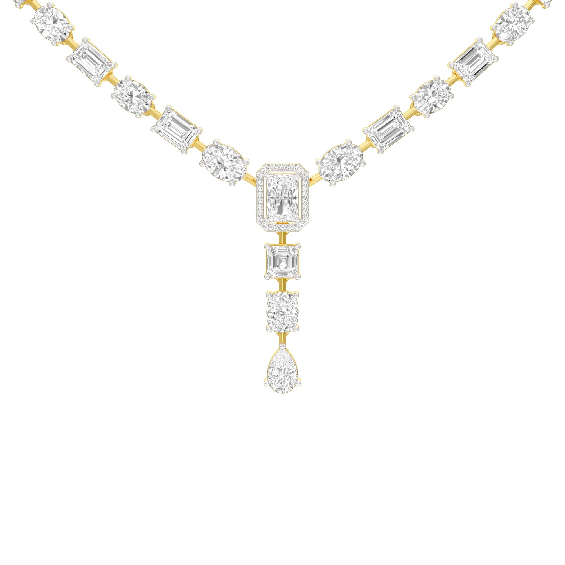 Luxe Epilogue Y Diamond Necklace 18 KT / Yellow Gold