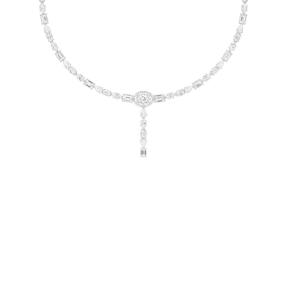 Descending Silhouette Diamond Necklace