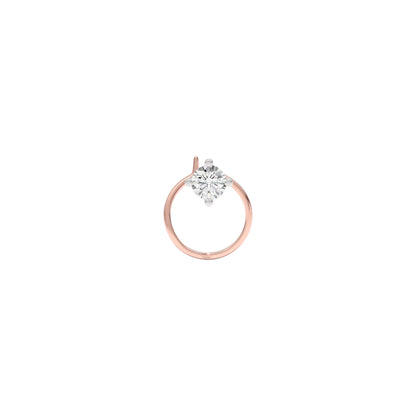 Sparkling Monolith Diamond Nose Pin 18 KT / Rose Gold
