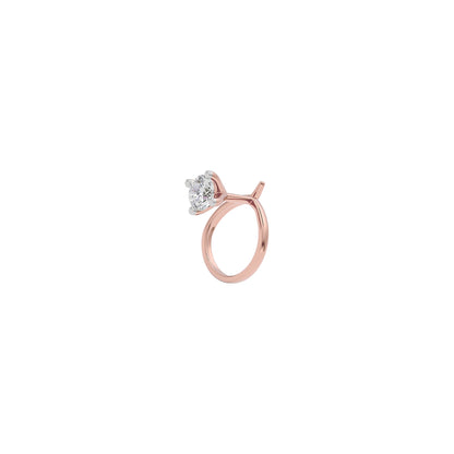 Sparkling Monolith Diamond Nose Pin 18 KT / Rose Gold