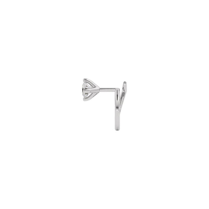 Sparkling Monolith Diamond Nose Pin 18 KT / White Gold