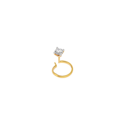 Sparkling Monolith Diamond Nose Pin 18 KT / Yellow Gold