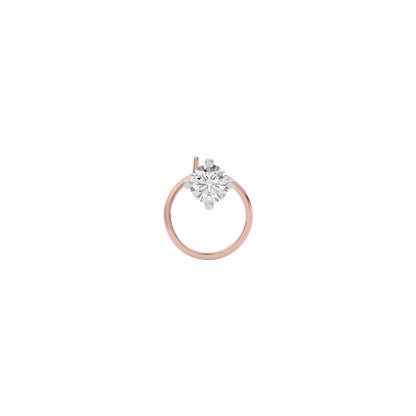 Alluring Enigma Diamond Nose Pin 18 KT / Rose Gold