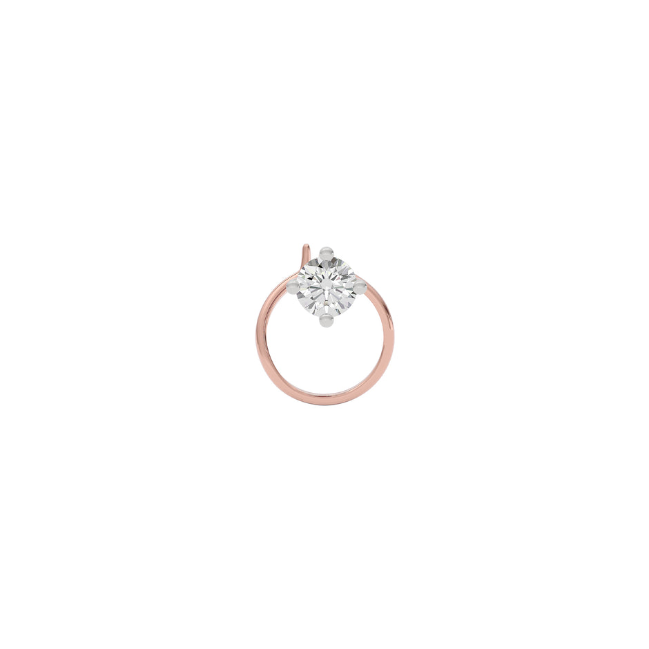 Alluring Enigma Diamond Nose Pin 18 KT / Rose Gold