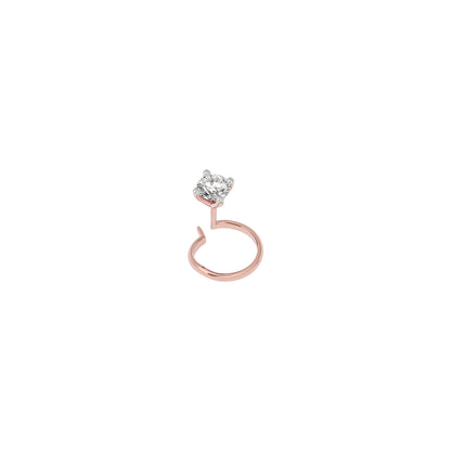 Alluring Enigma Diamond Nose Pin 18 KT / Rose Gold