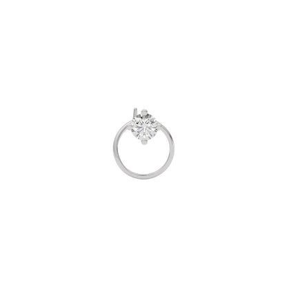 Alluring Enigma Diamond Nose Pin 18 KT / White Gold