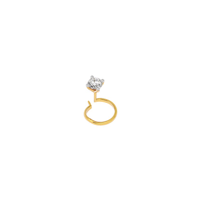 Alluring Enigma Diamond Nose Pin 18 KT / Yellow Gold