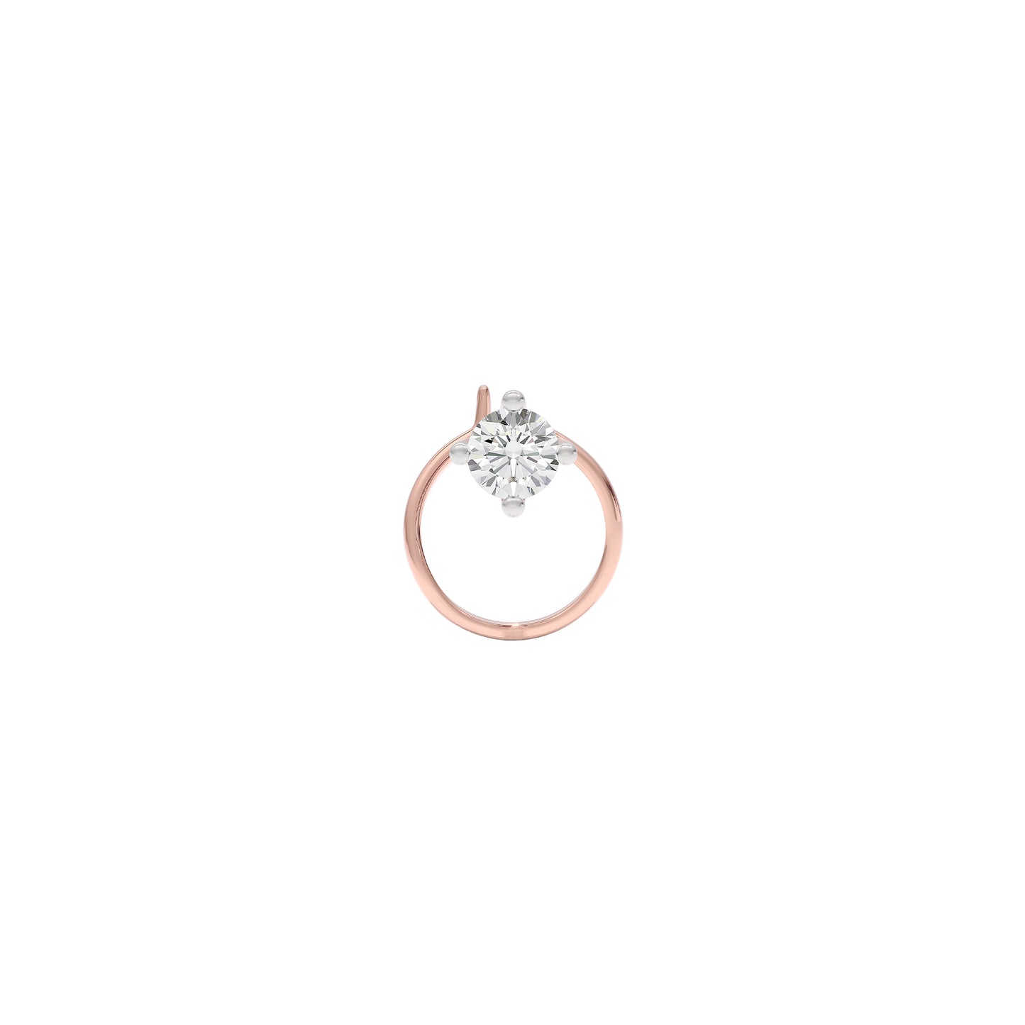 Enchanting Bloom Diamond Nose Pin 18 KT / Rose Gold
