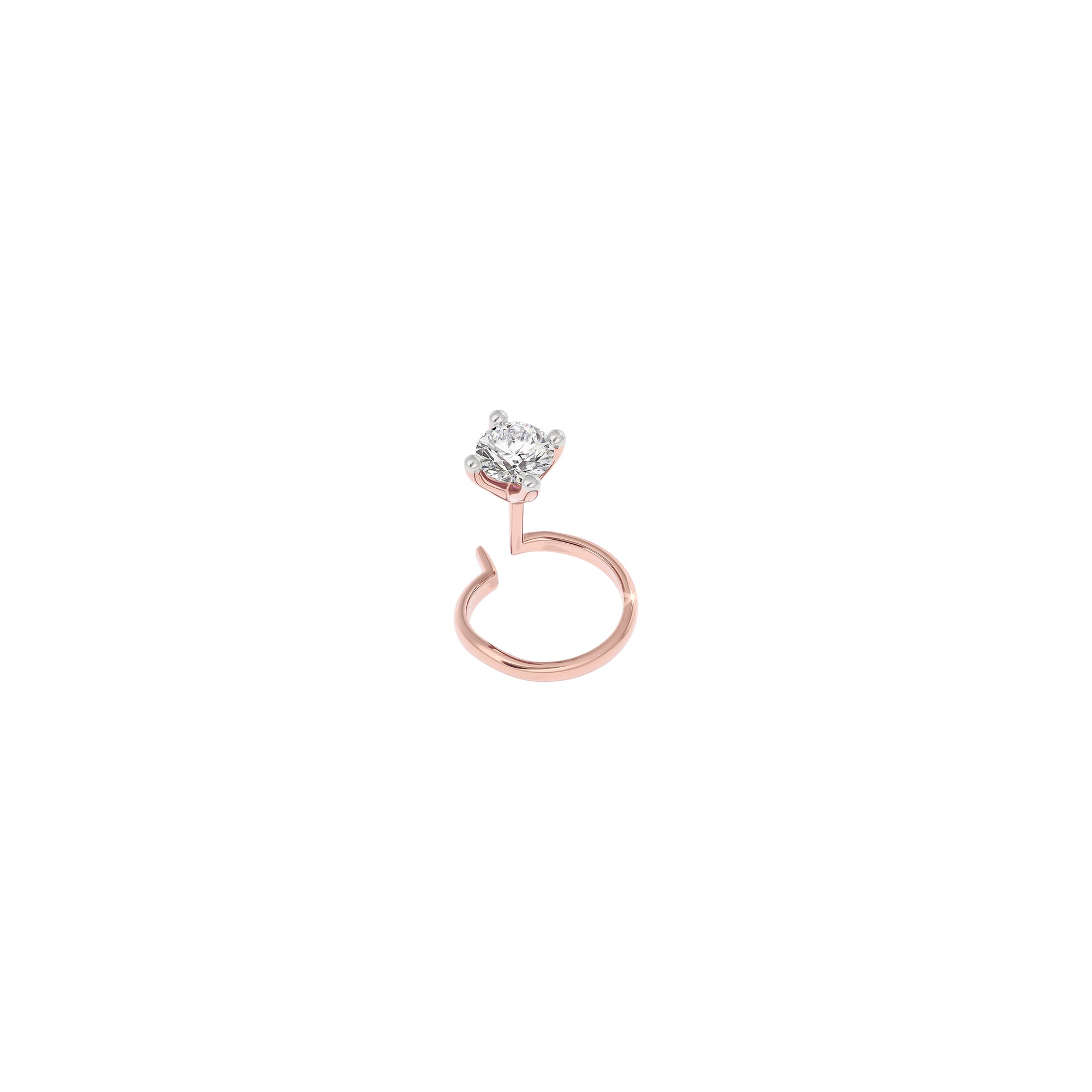 Enchanting Bloom Diamond Nose Pin 18 KT / Rose Gold