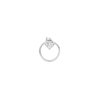 Enchanting Bloom Diamond Nose Pin 18 KT / White Gold