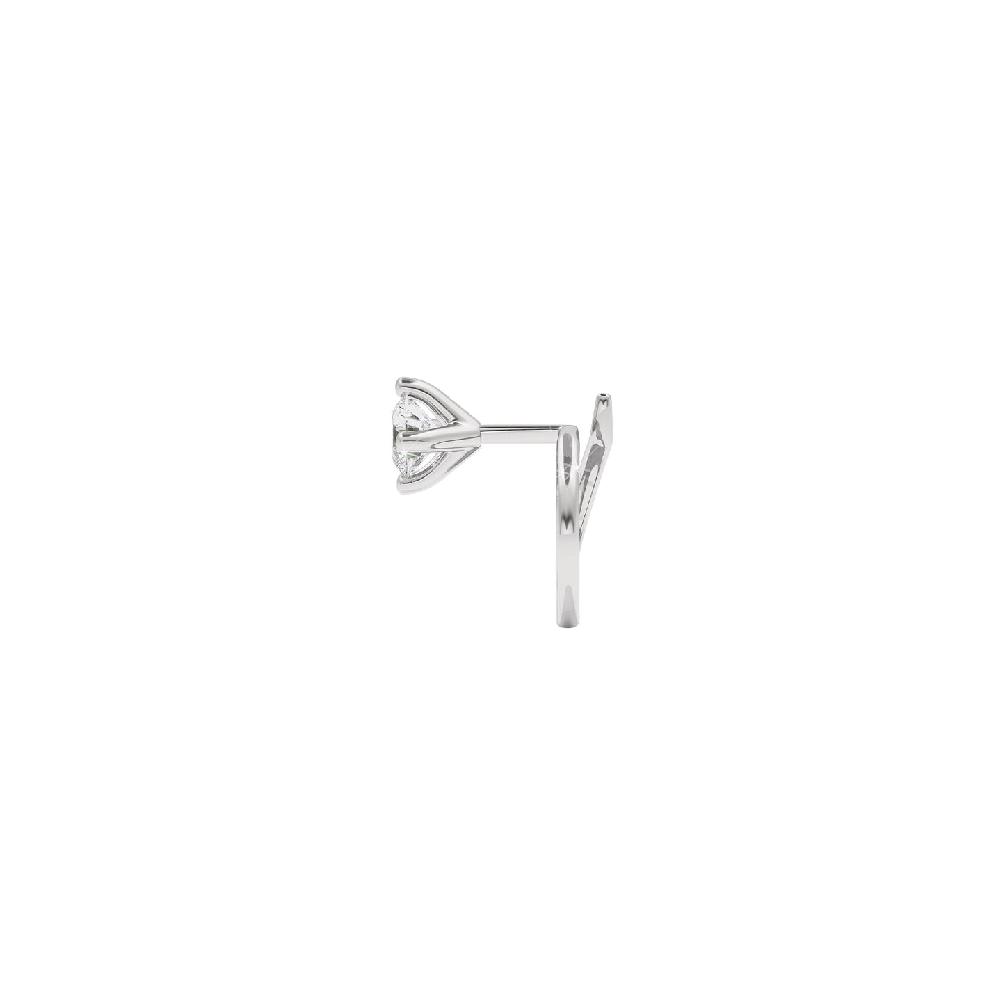 Enchanting Bloom Diamond Nose Pin 18 KT / White Gold