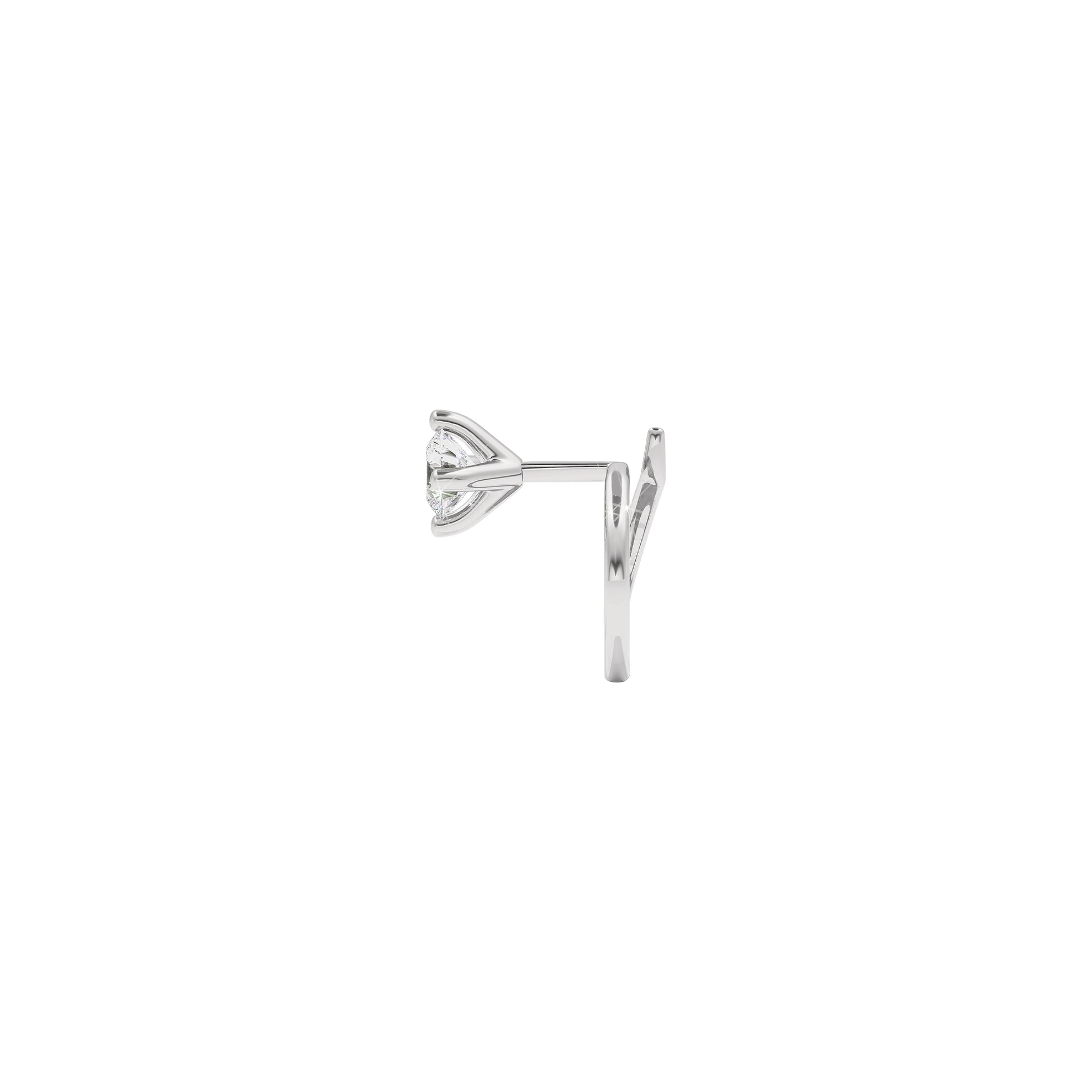 Enchanting Bloom Diamond Nose Pin 18 KT / White Gold