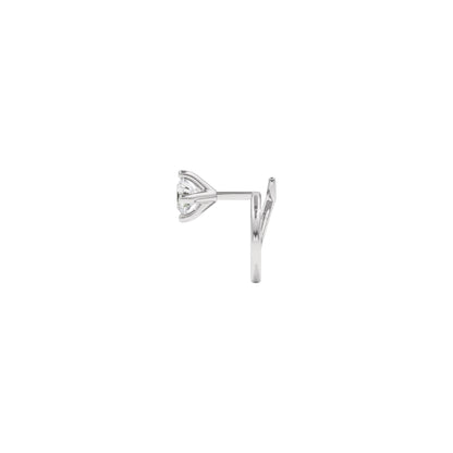 Enchanting Bloom Diamond Nose Pin 18 KT / White Gold