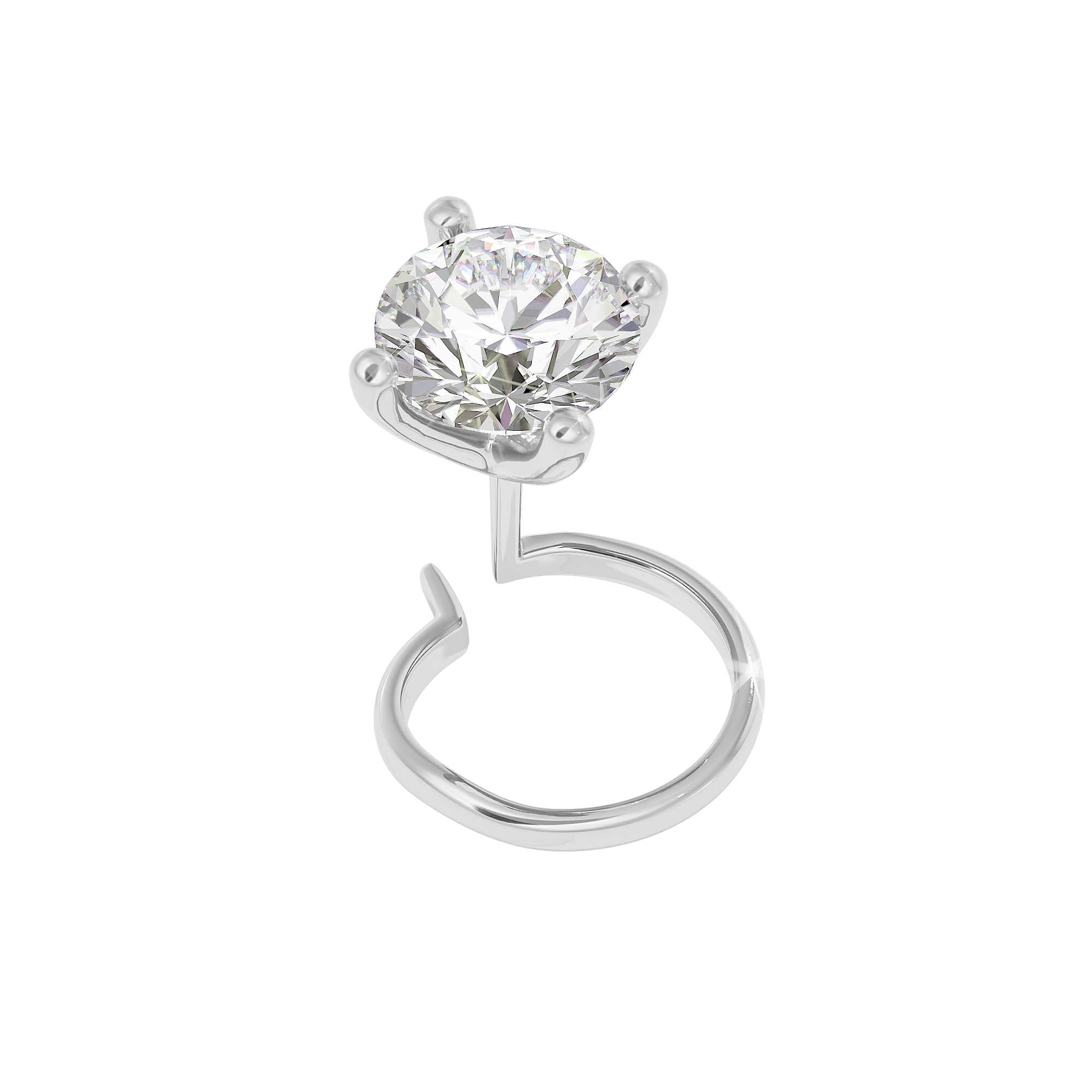 Pristine Radiance Diamond Nose Pin