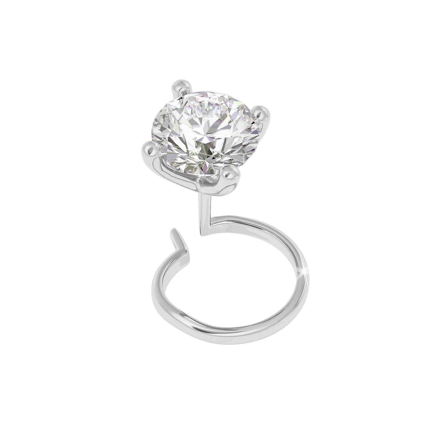 Pristine Radiance Diamond Nose Pin