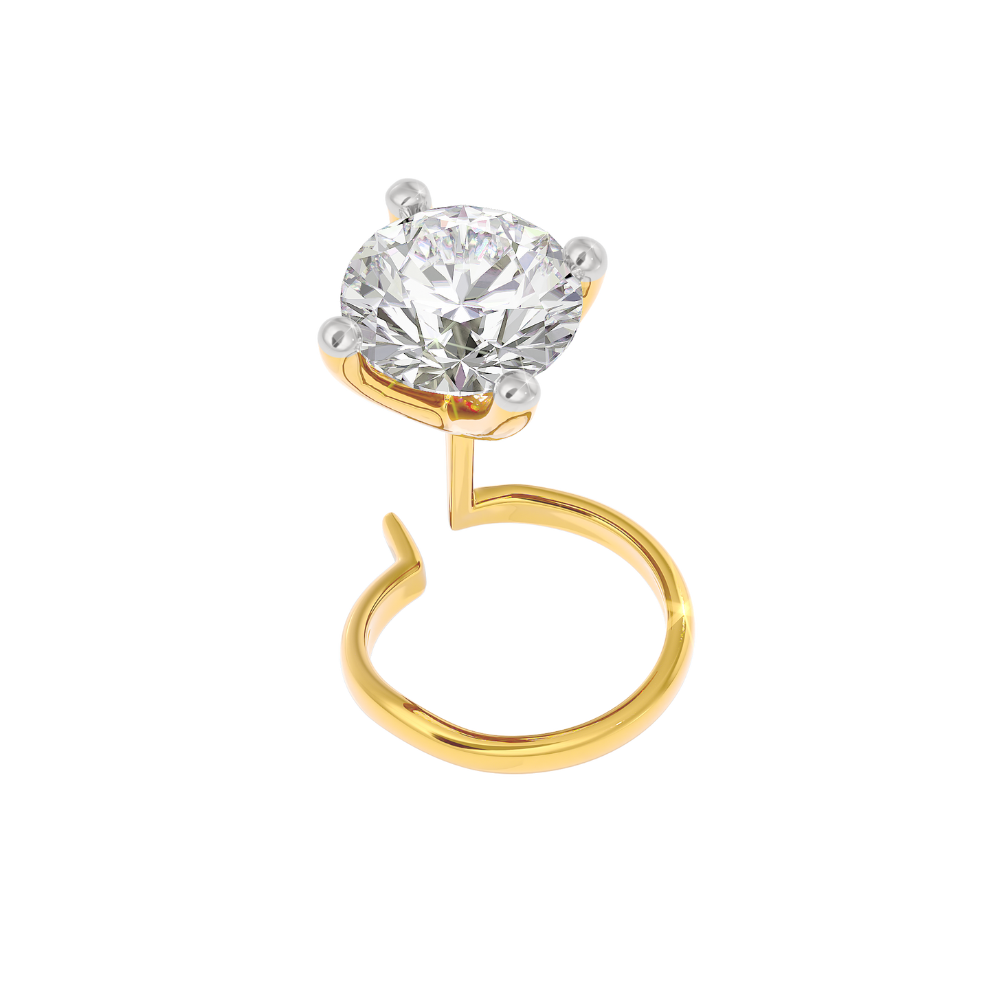 Pristine Radiance Diamond Nose Pin