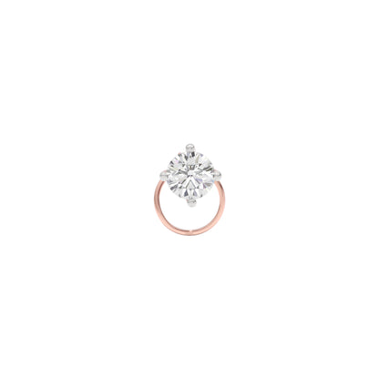 Elegant Stella Diamond Nose Pin 18 KT / Rose Gold