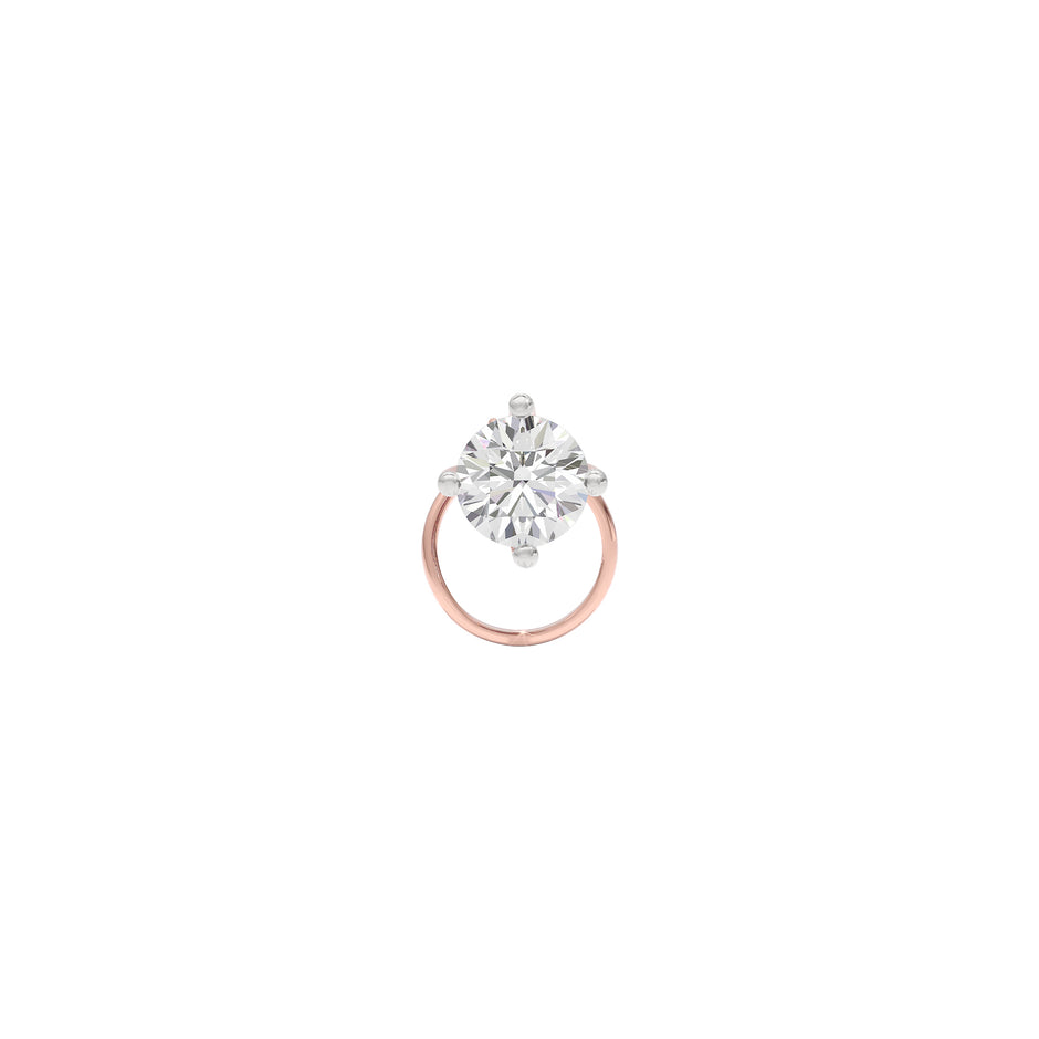 Elegant Stella Diamond Nose Pin 18 KT / Rose Gold