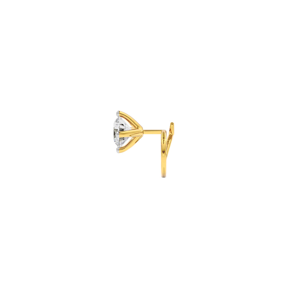 Elegant Stella Diamond Nose Pin 18 KT / Yellow Gold