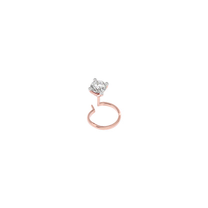 Stunning Tia Diamond Nose Pin 18 KT / Rose Gold