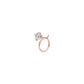 Pristine Radiance Diamond Nose Pin 18 KT / Rose Gold