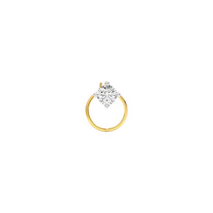 Pristine Radiance Diamond Nose Pin 18 KT / Yellow Gold