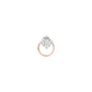 Vibrant Shimmer Diamond Nose Pin 18 KT / Rose Gold