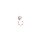Vibrant Shimmer Diamond Nose Pin 18 KT / Rose Gold