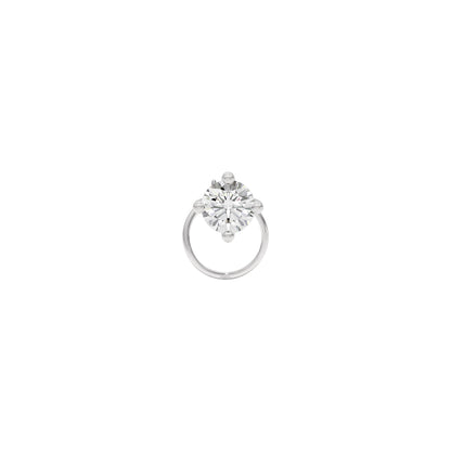 Vibrant Shimmer Diamond Nose Pin 18 KT / White Gold