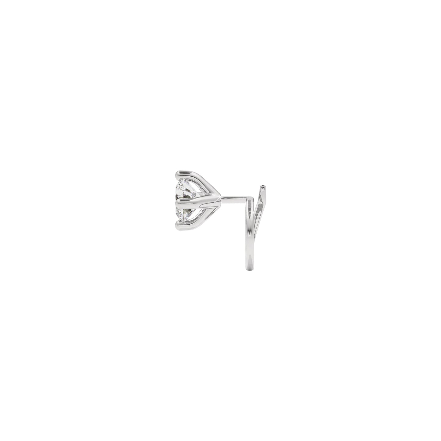 Vibrant Shimmer Diamond Nose Pin 18 KT / White Gold