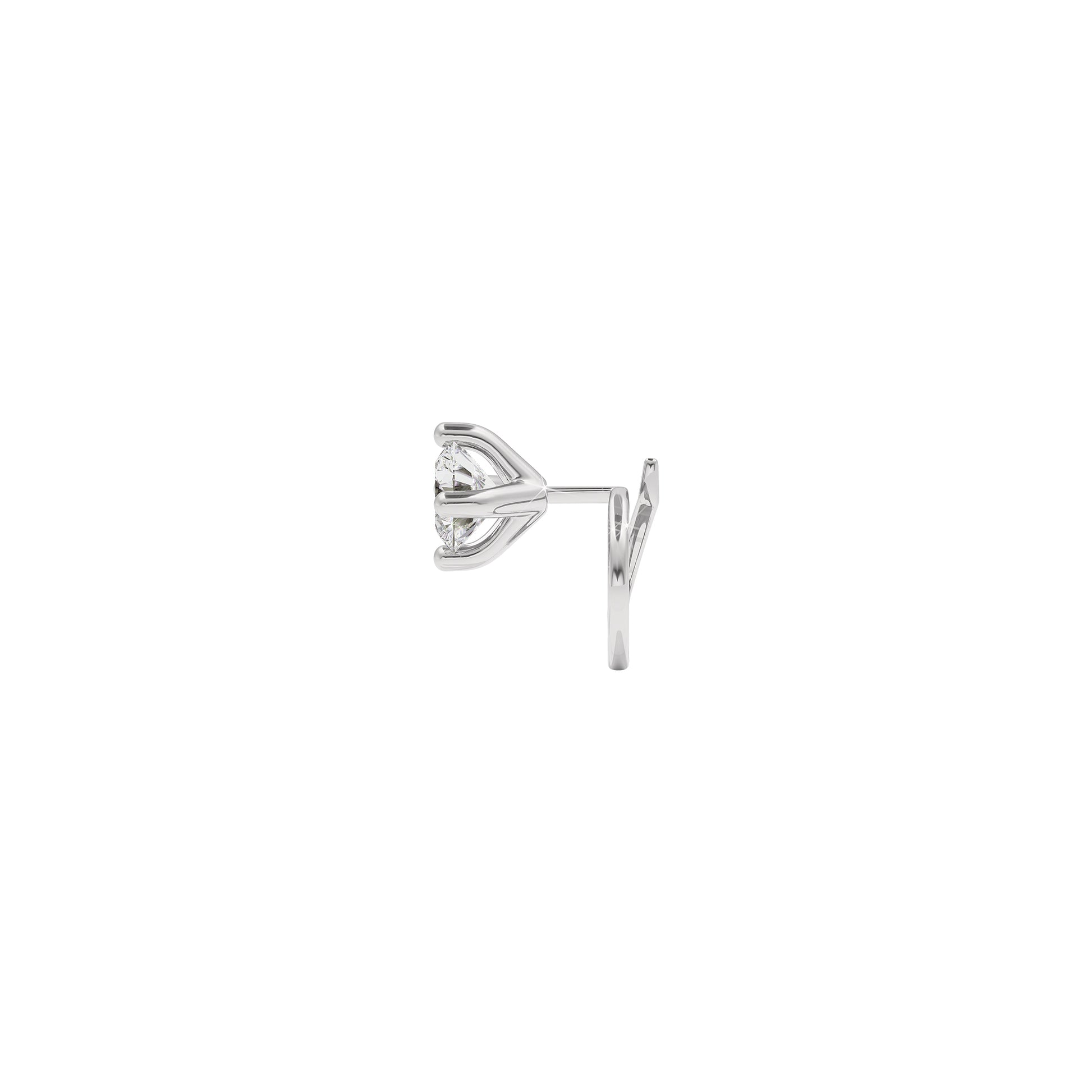 Vibrant Shimmer Diamond Nose Pin 18 KT / White Gold