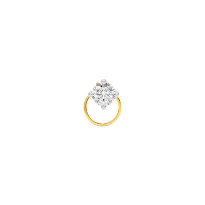 Vibrant Shimmer Diamond Nose Pin 18 KT / Yellow Gold