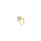 Vibrant Shimmer Diamond Nose Pin 18 KT / Yellow Gold