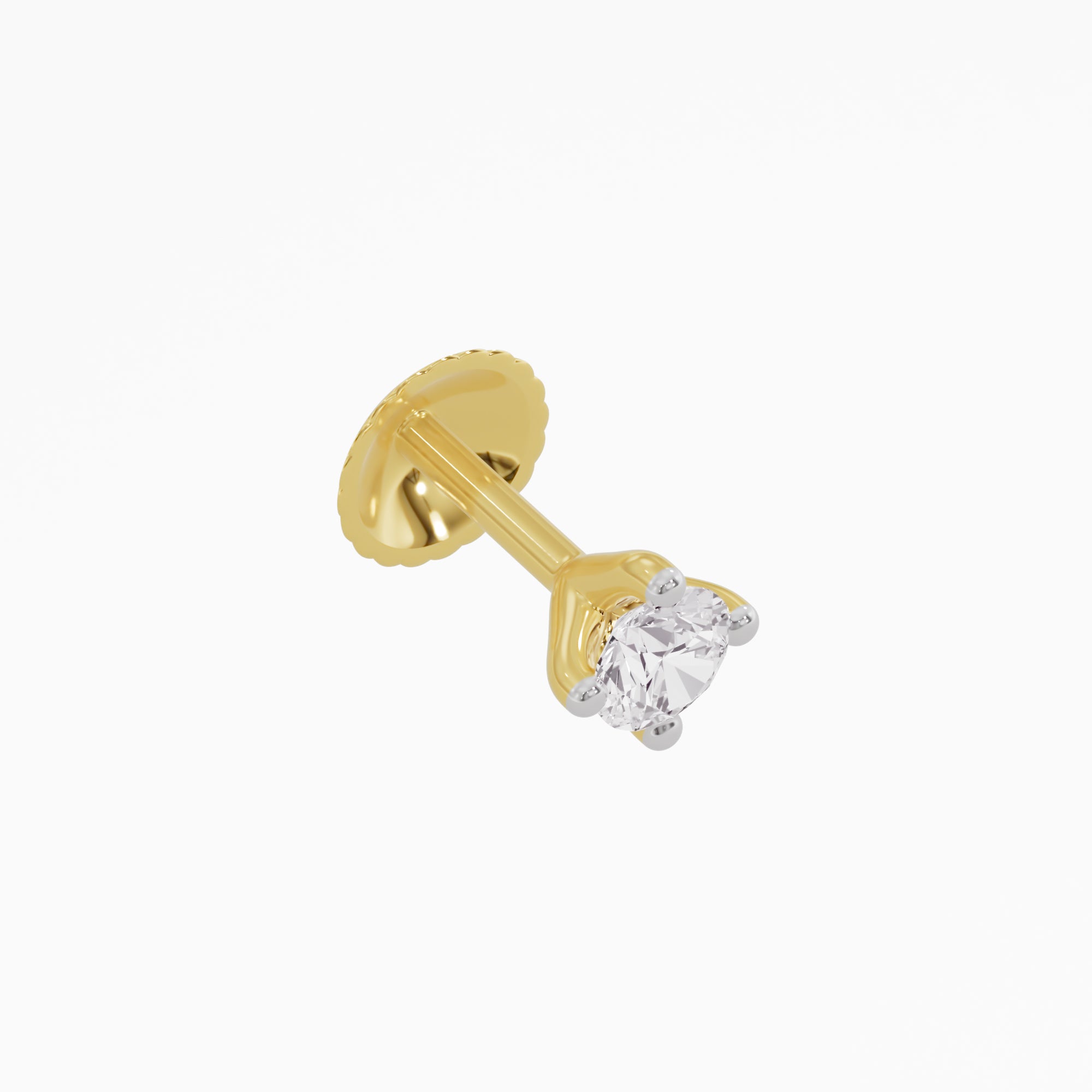 Vibrant Shimmer Diamond Nose Pin