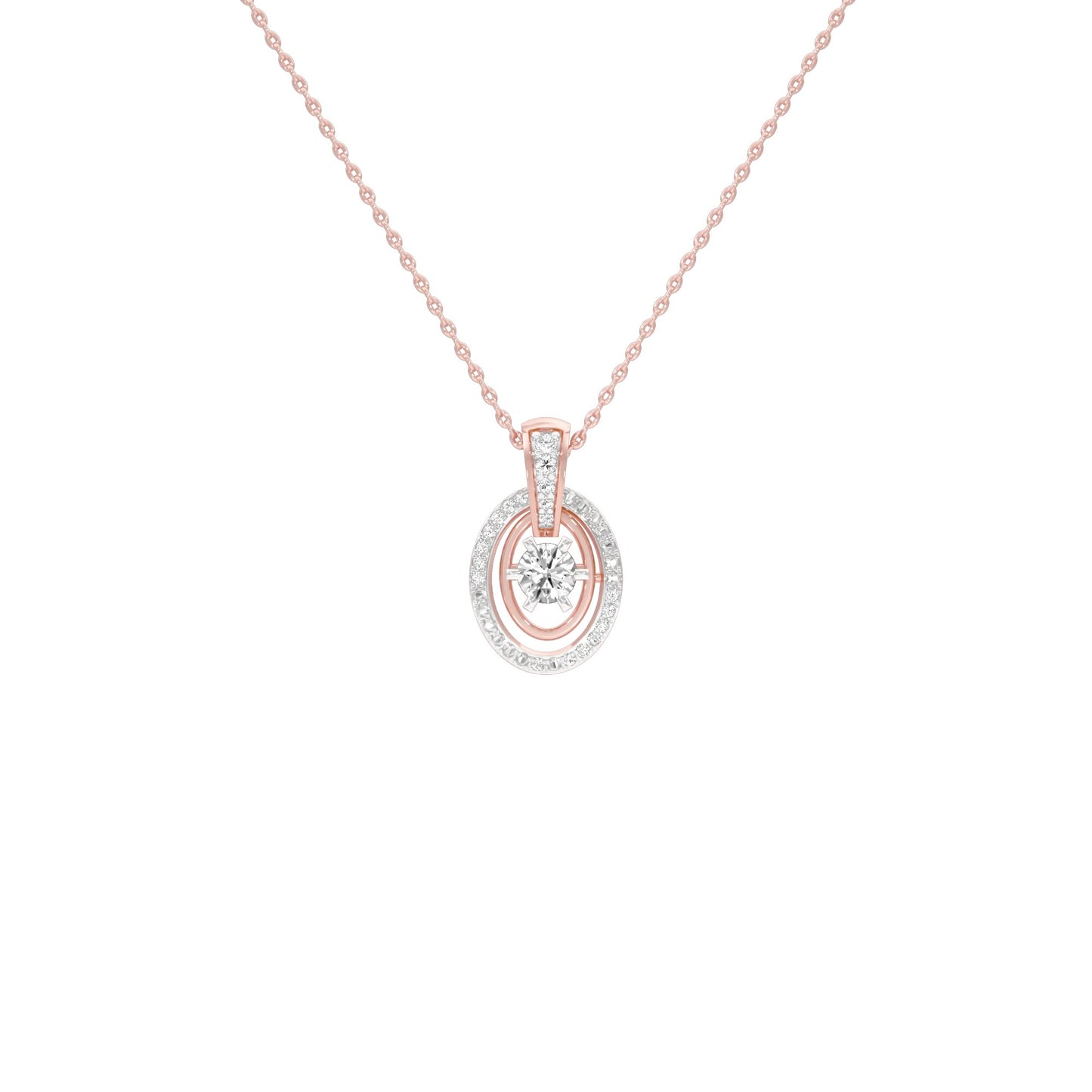 Radiant Regalia Diamond Pendant 18 KT / Rose Gold