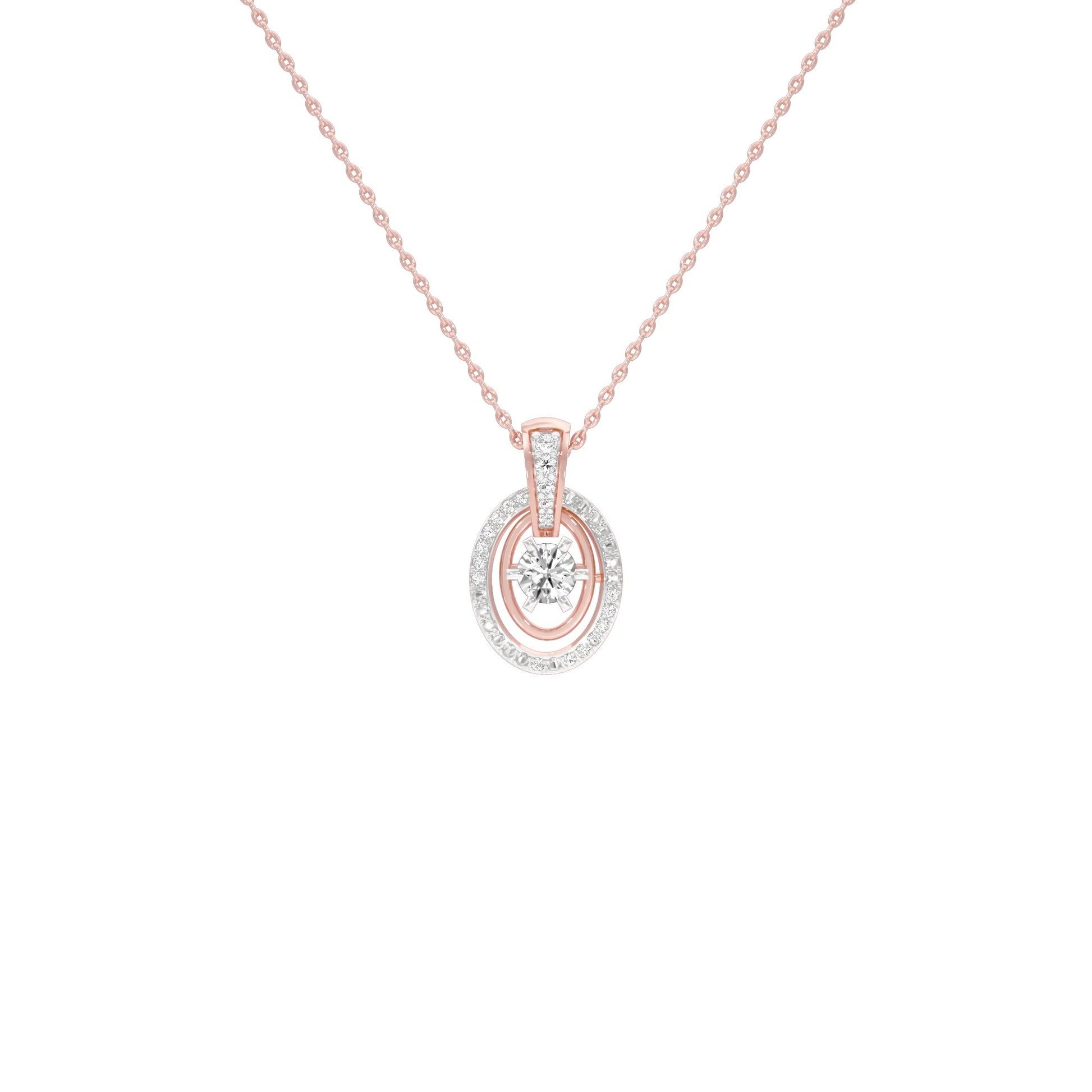 Radiant Regalia Diamond Pendant 18 KT / Rose Gold