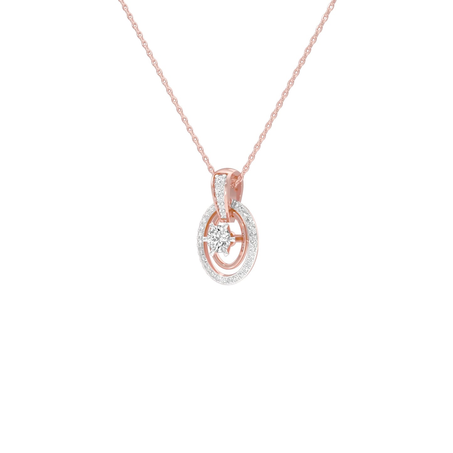 Radiant Regalia Diamond Pendant 18 KT / Rose Gold