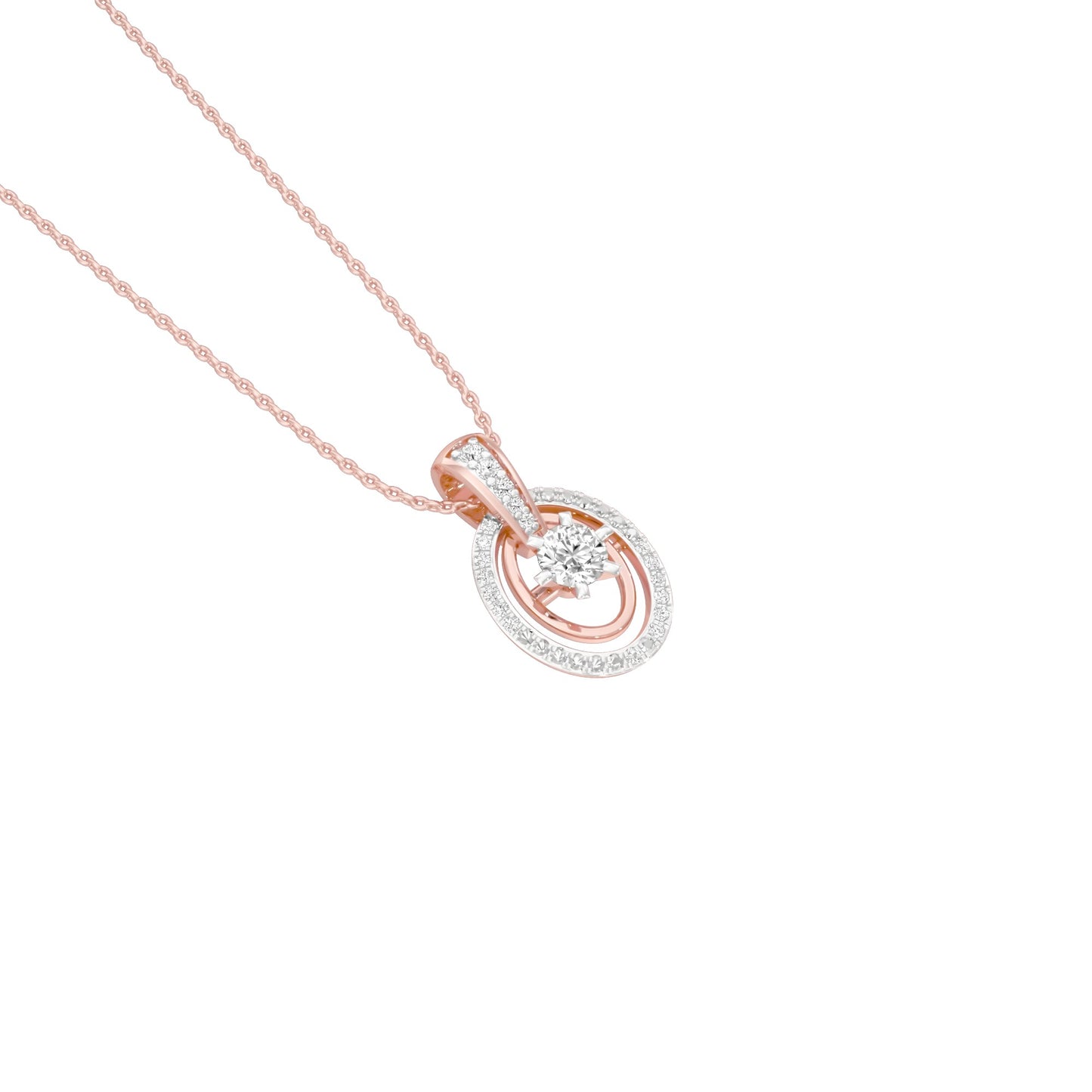 Radiant Regalia Diamond Pendant 18 KT / Rose Gold