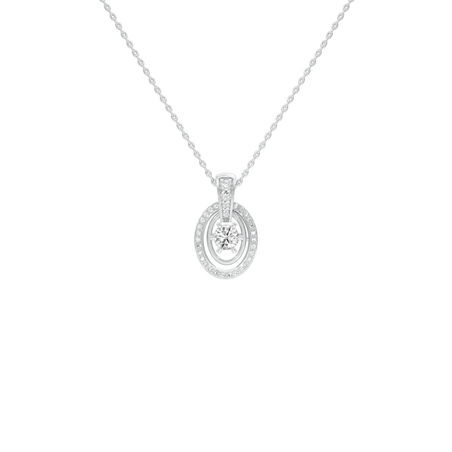 Radiant Regalia Diamond Pendant 18 KT / White Gold