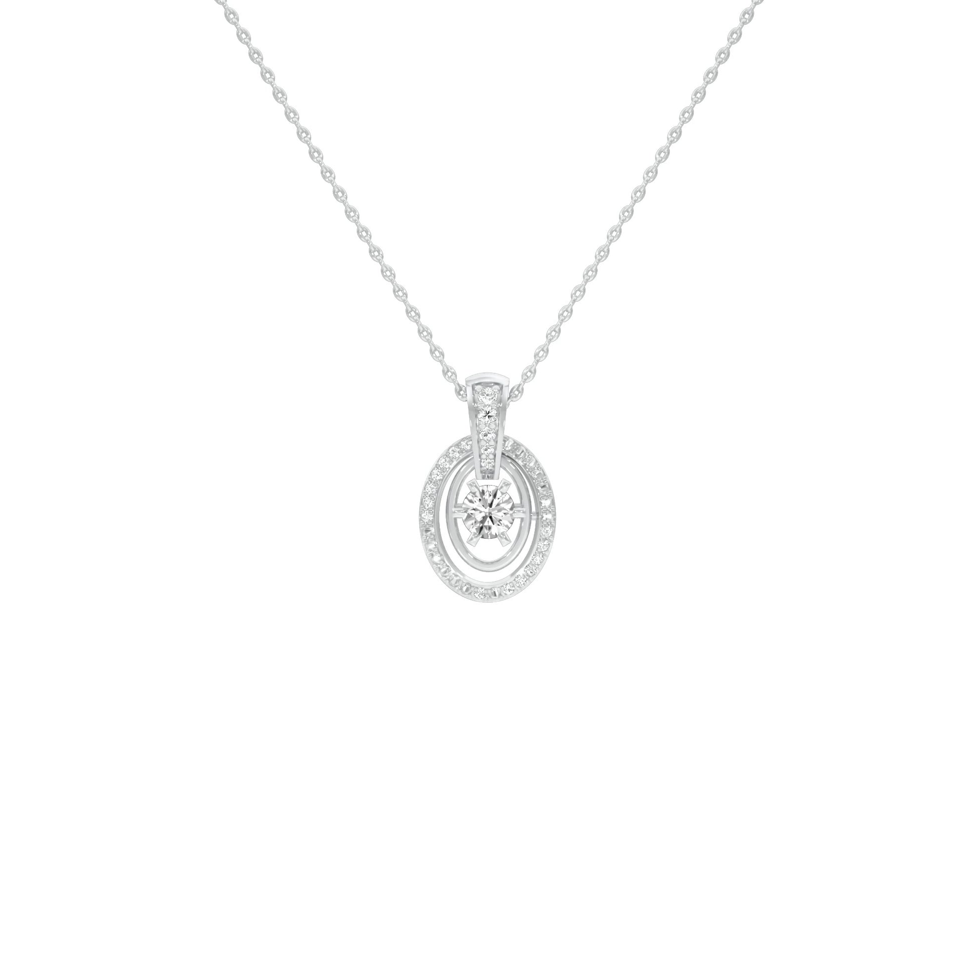 Radiant Regalia Diamond Pendant 18 KT / White Gold