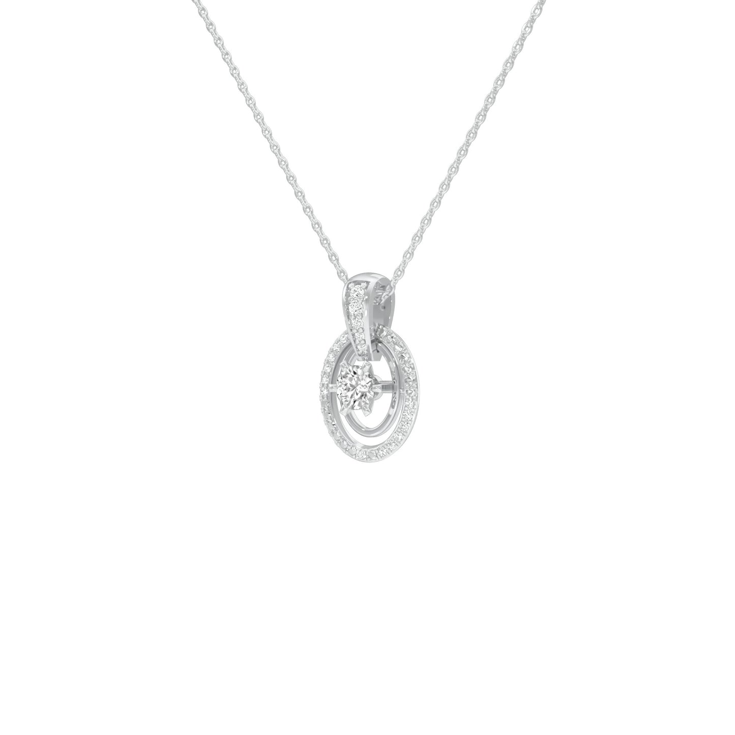 Radiant Regalia Diamond Pendant 18 KT / White Gold