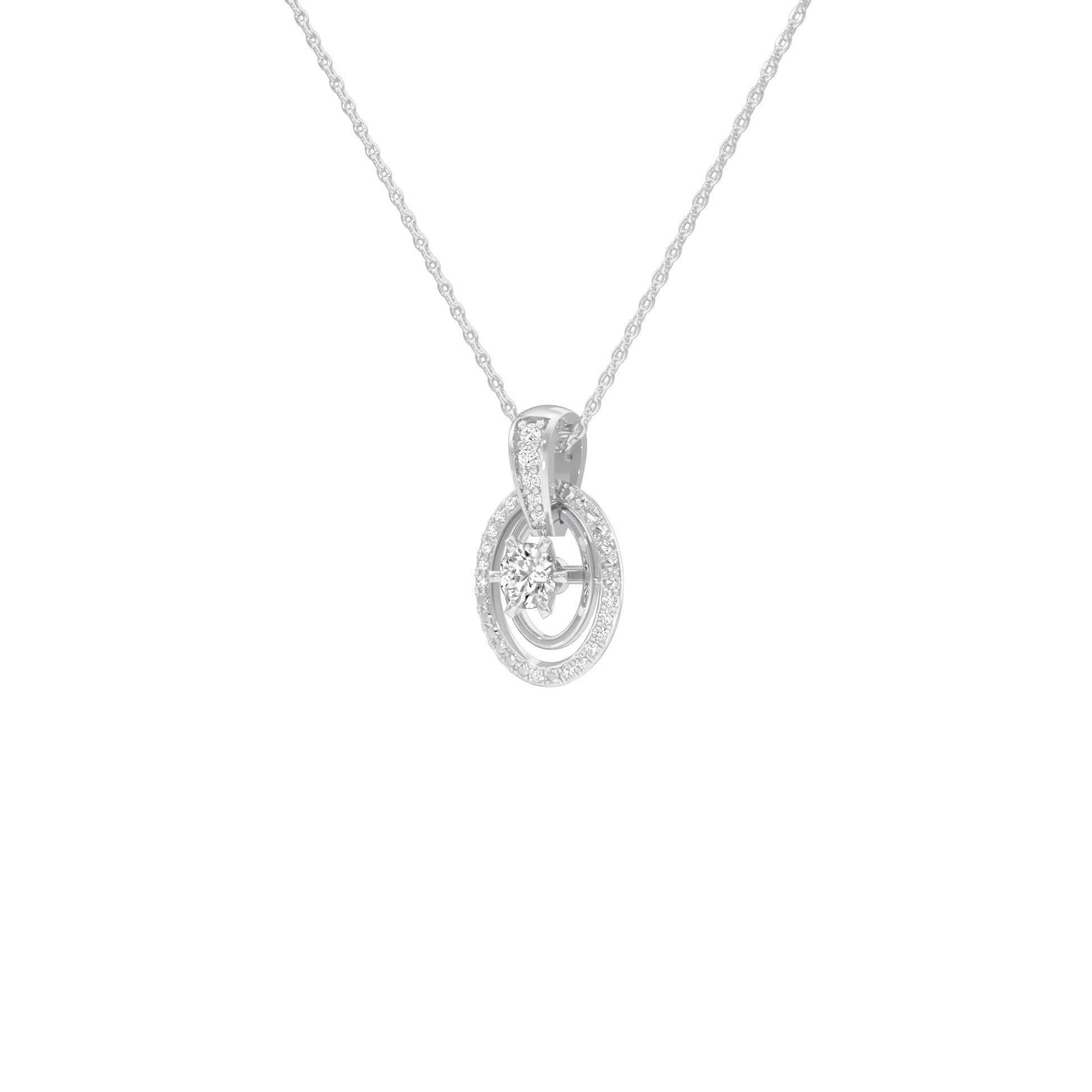 Radiant Regalia Diamond Pendant 18 KT / White Gold