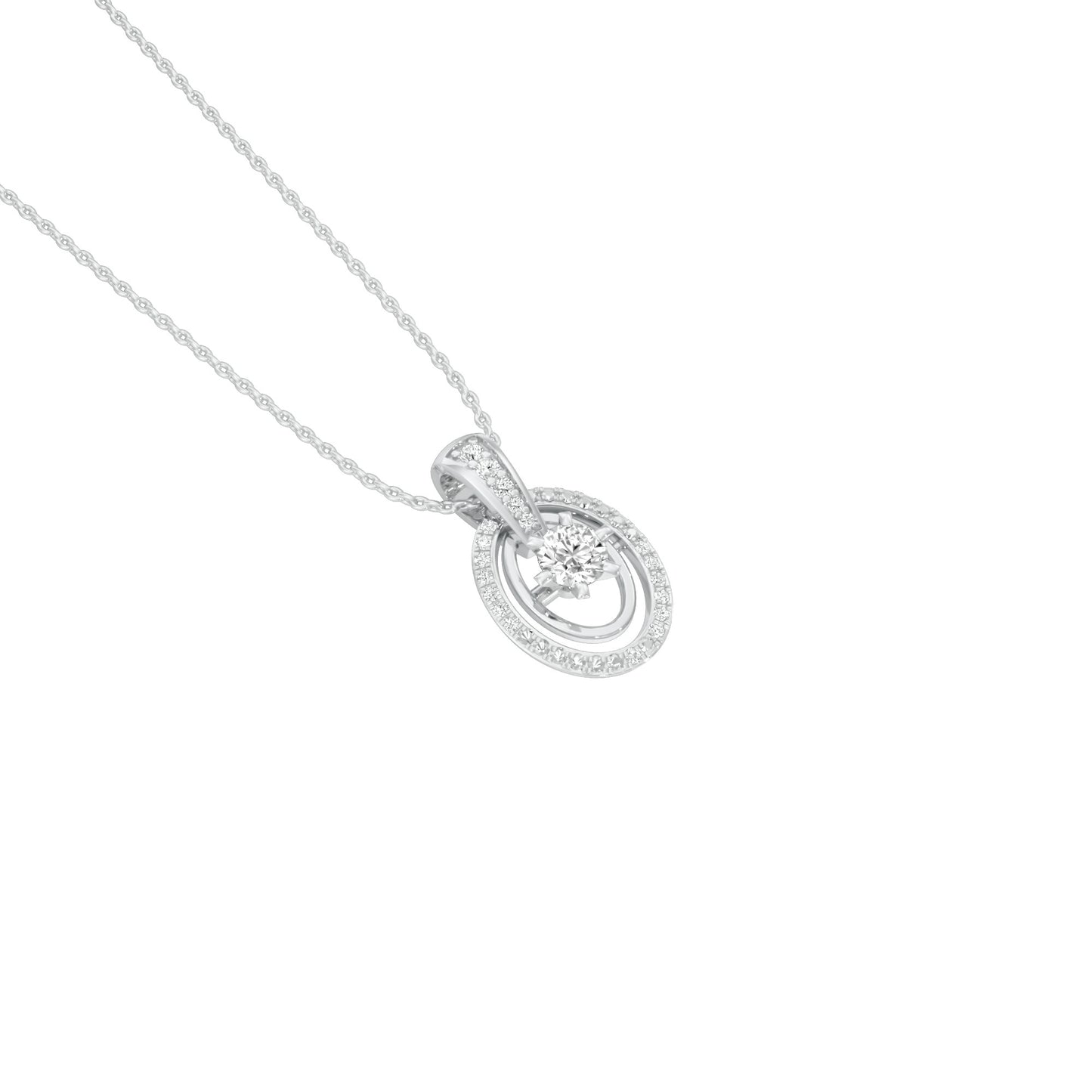 Radiant Regalia Diamond Pendant 18 KT / White Gold