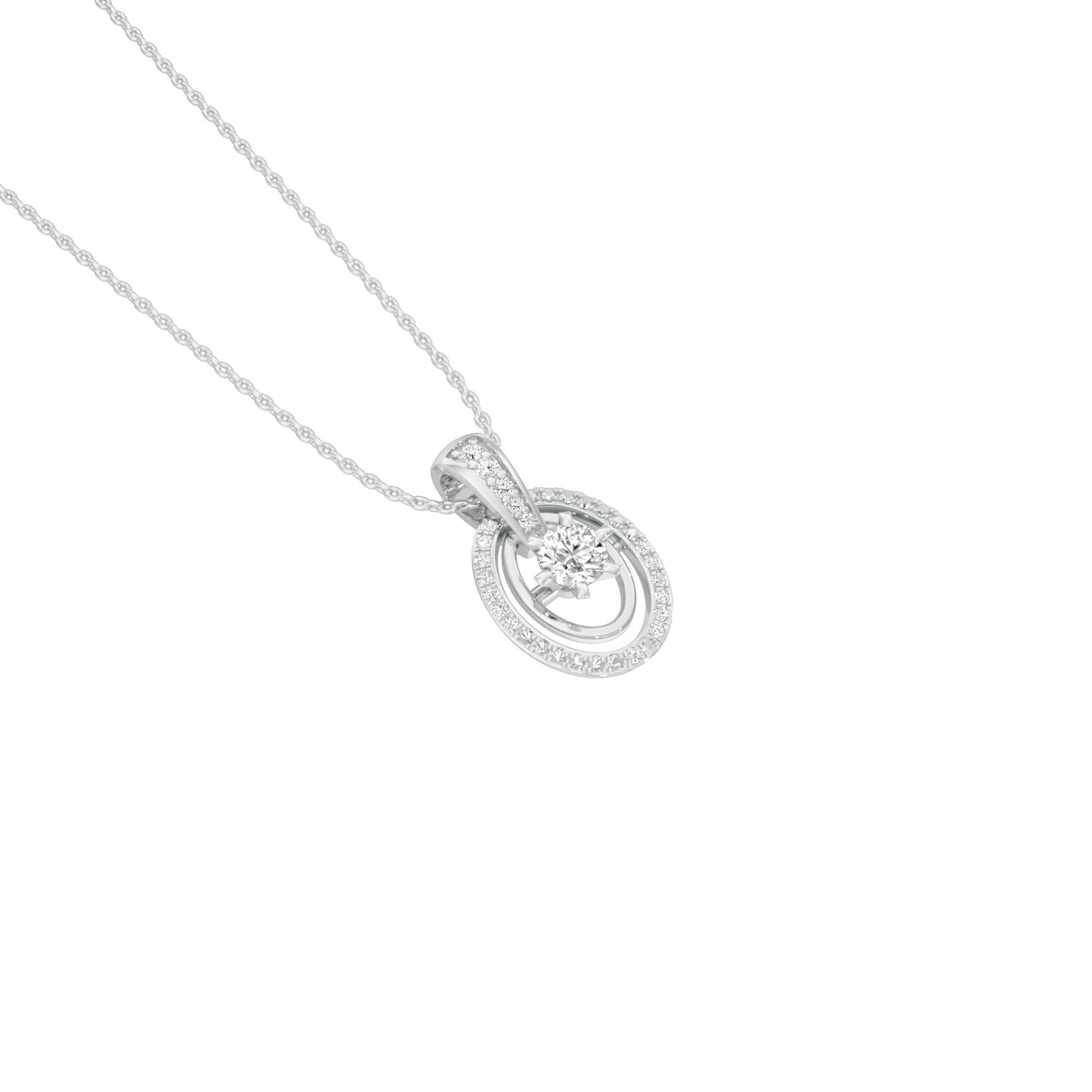 Radiant Regalia Diamond Pendant 18 KT / White Gold